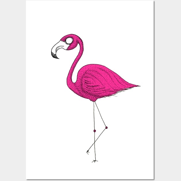 Pink Flamingo Wall Art by AlyStabz